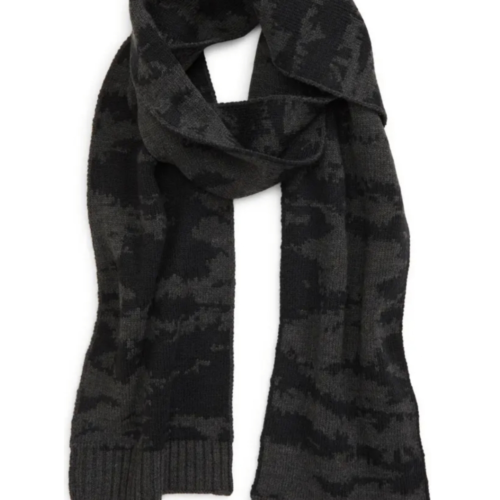 AllSaints Narrow Eiger Jacquard Scarf